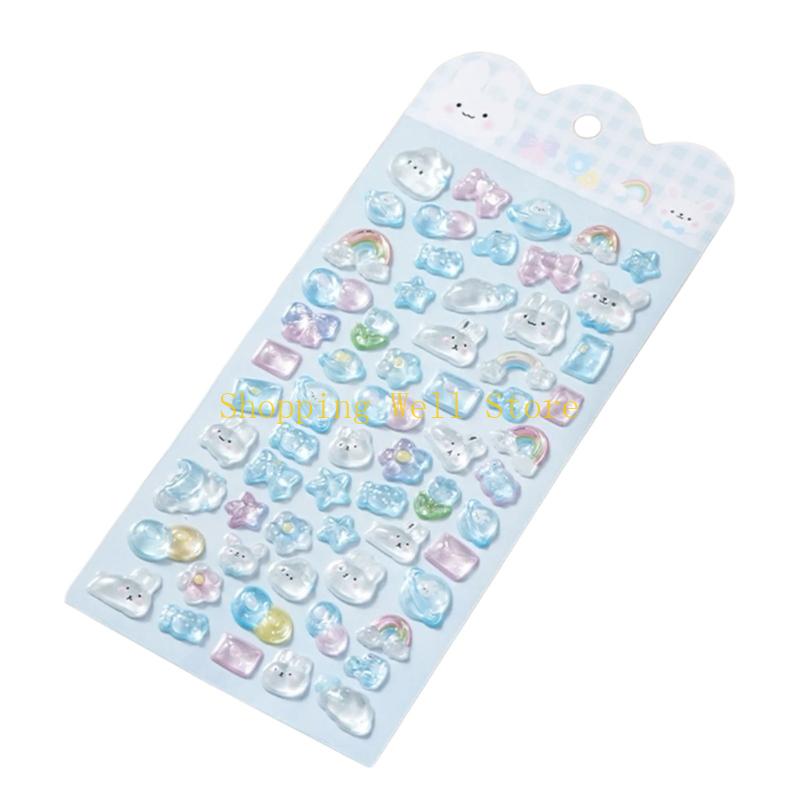 KX4B Animal Embossed Sticker For Scrapbooking Notebook Journal Phone Cover Luggage