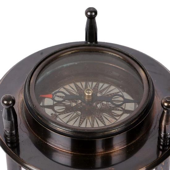 Messing nautische Sanduhr Kelvin und Hughes Sand Timer mit beidseitigem Kompass Prunkstück