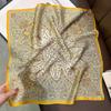 53 Silk High-End Silk Scarf Small Square Scarf Versatile Mulberry Silk Retro Cashew Professional Silk Scarf