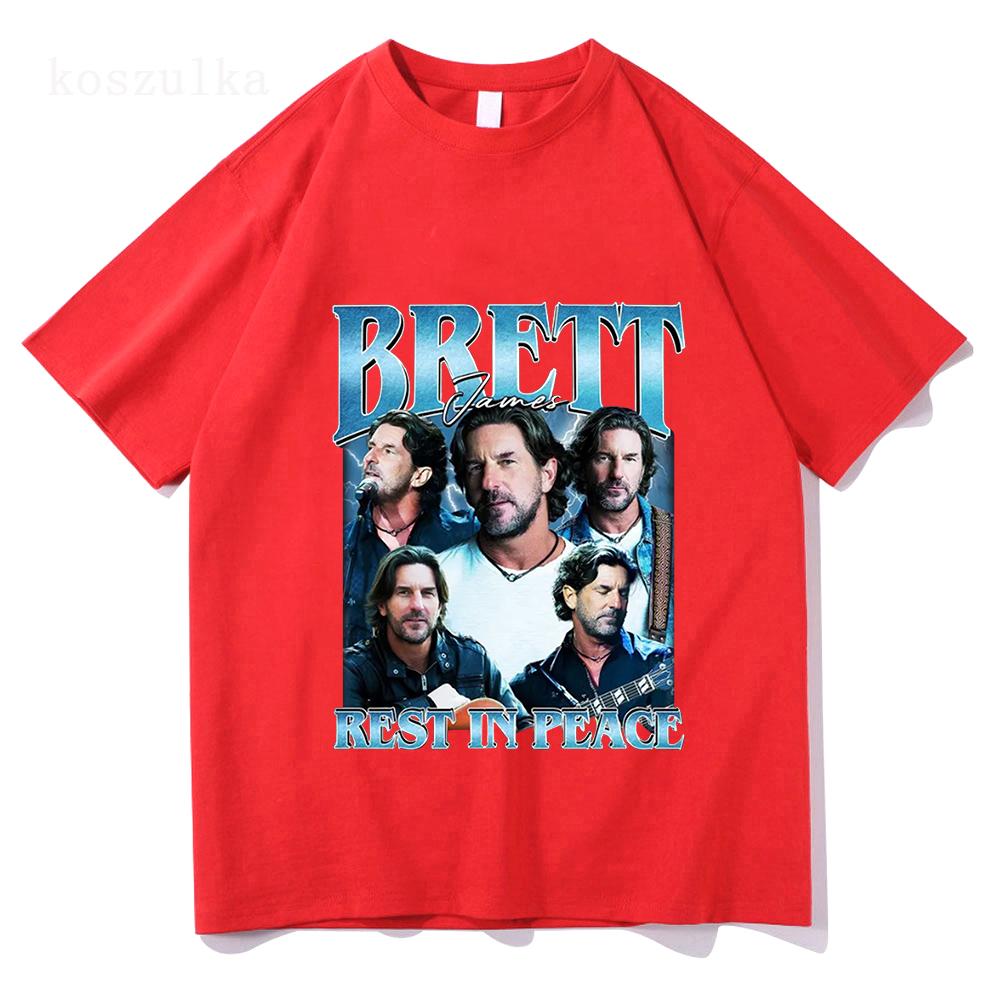 Rest in Peace Brett James T Shirt 2025 Men/women Harajuku Vintage Graphic Tshirt Classic Unisex High Quality Cotton Tee Shirts