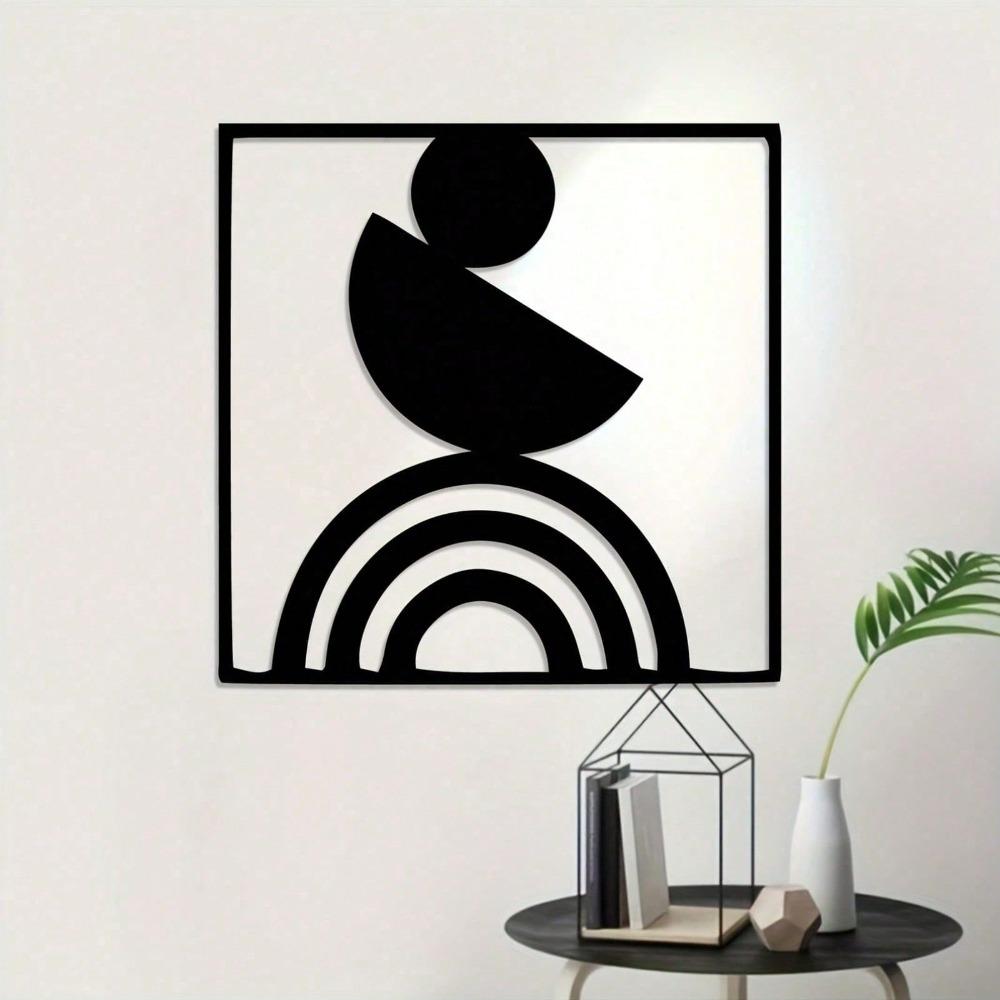 Modern Abstract Iron Wall Art Sculpture Industrial Minimalist Decor Indoor Outdoor Metal Geometric Wall Decor
