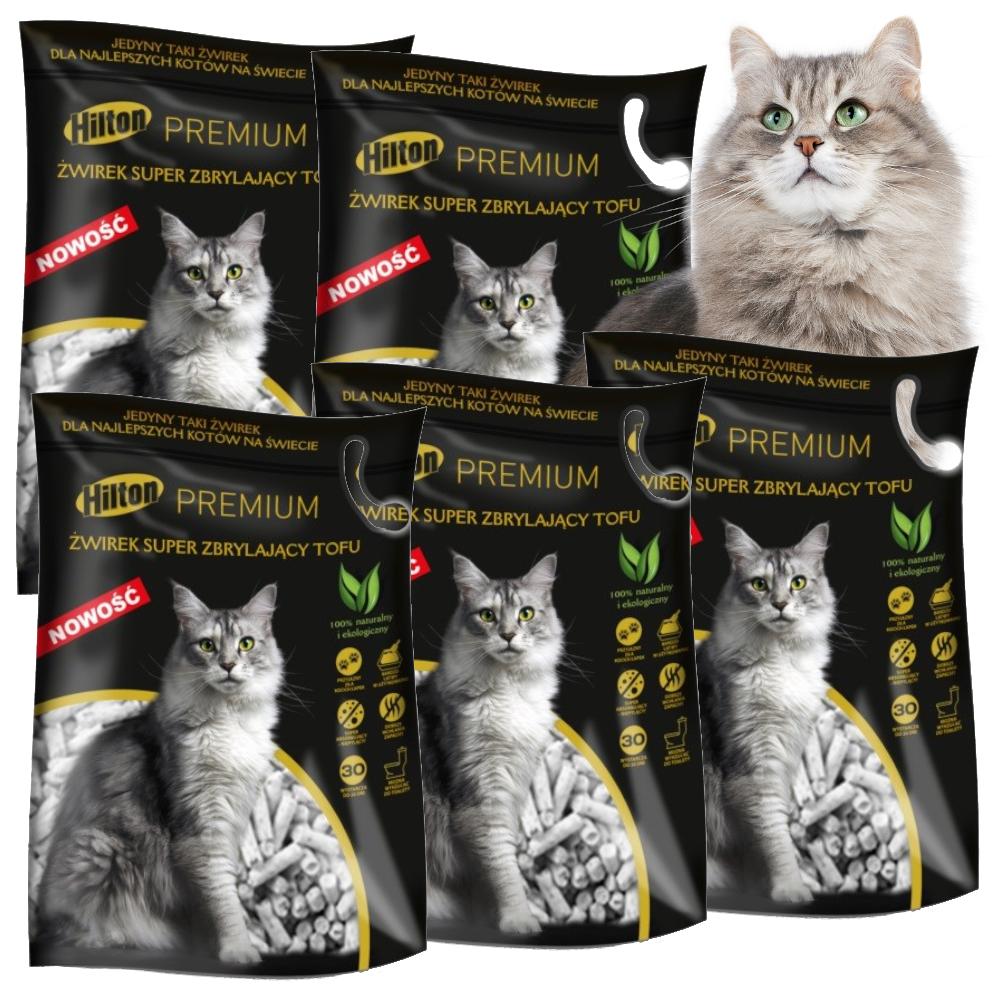 HILTON Super hrudkující tofu stelivo 5x2,5kg