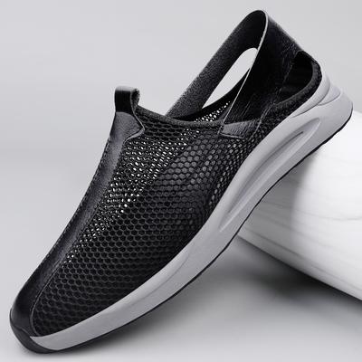 Mode Herren-Sneakers Atmungsaktives Mesh Herren Freizeitsandalen Outdoor Rutschfest Übergröße Slipper Walking Flats Leichte Herren-Tennisschuhe