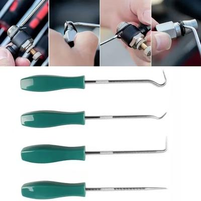 4-teiliges Öldichtungs-Schraubendreher-Set Auto Fahrzeug Haken für Werkstätten Klempner Mechaniker Werkstatt 135mm Auto Werkzeuge