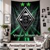 Wall Hanging Tapestry With Custom Name & Text, Borussia Mönchengladbach Decorative Tapestry For Bedroom