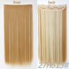 MERISIHAIR Women Fashion Long Straight Synthetic Fiber Hair Extensions 5 Clips Invisible Hairpiece for Daily Wear