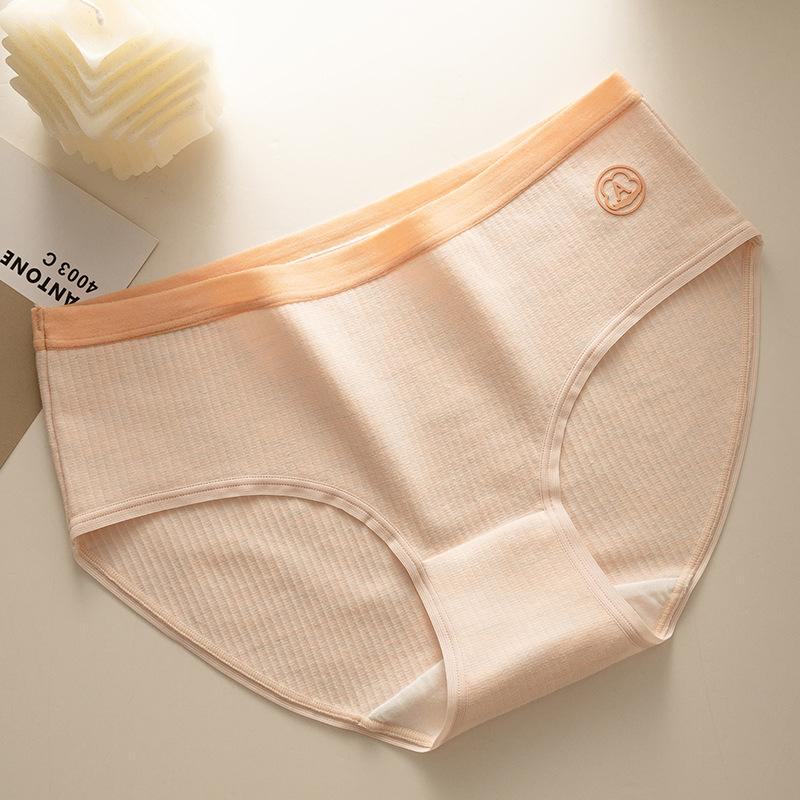 

Женские трусики со средней талией, дышащее нижнее белье с подтяжкой бедер, антибактериальные удобные треугольные трусики M розовый/оранжевый