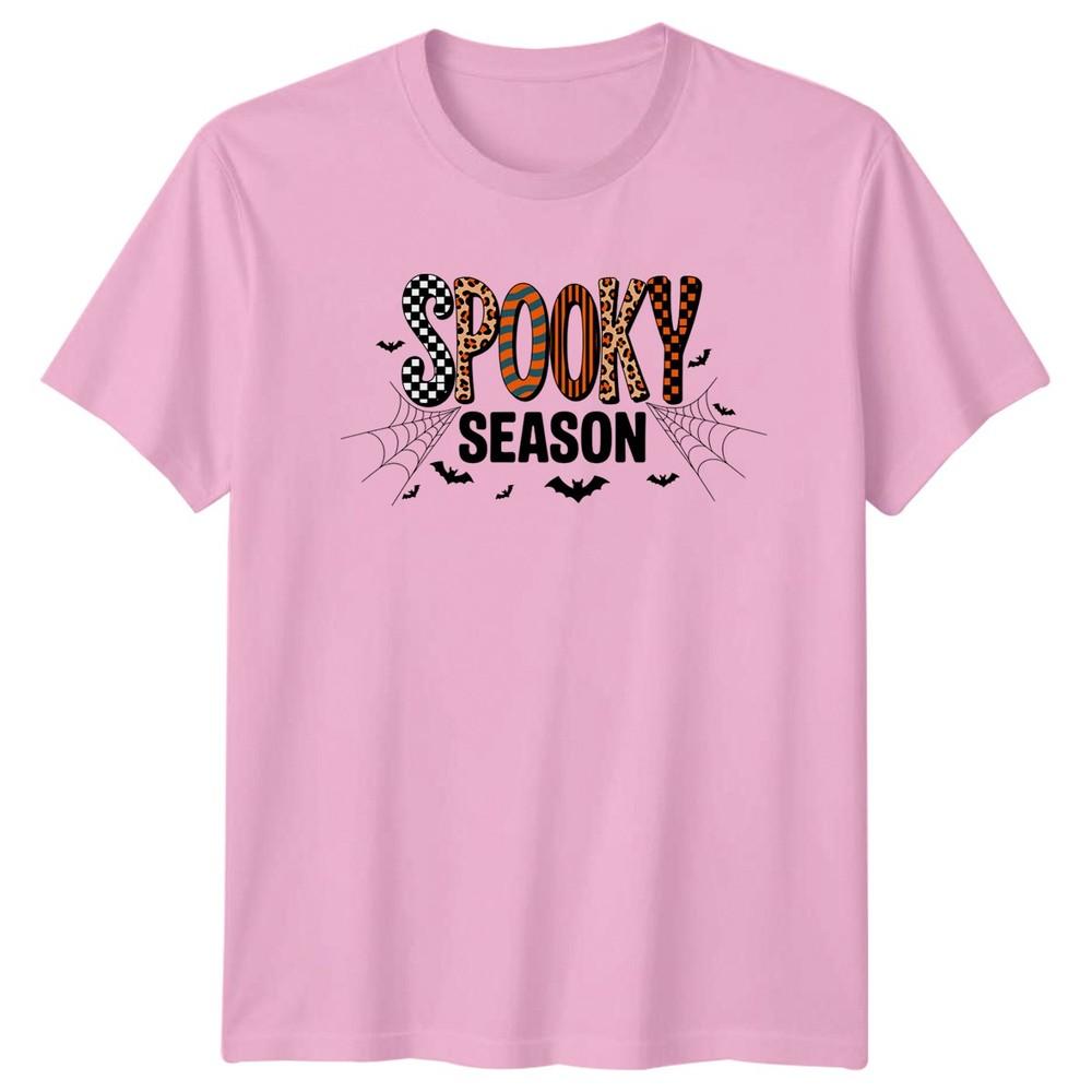Spooky Season TShirt Retro Bat Spiderweb Halloween Gift For Him And Her