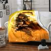 1pc Mortal Kombat Blanket Lightweight Flannel Throw For Sofa, Bed, Travel, Camping, Livingroom, Office, Couch, Chair, And Bed