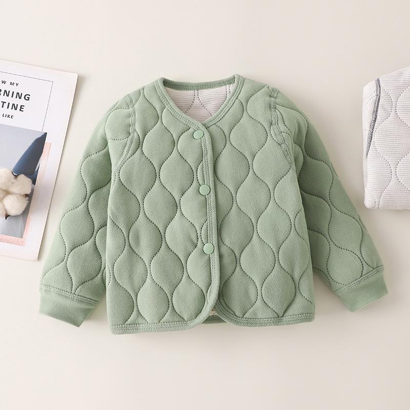 Dziecięca Pikowana Kurtka Bawełniano-Jedwabno-Wełniana - Ciepła Niezbędna do Mundurku Szkolnego na Jesień i Zimę