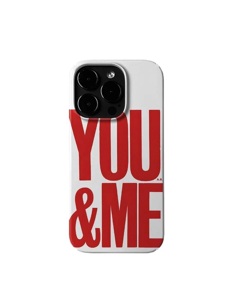 

Simple Text You&Me Personalized Phone Case for iPhone 17 AIR 16 15 14 13 12 11 PRO MAX X XS XR 7 8 PLUS Y2K Creative Soft Cover iPhone 13 Pro