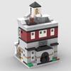 Building Block Compatible With 104289 Mini Fire Station, Mini City Street View Series, Small Particle Assembly