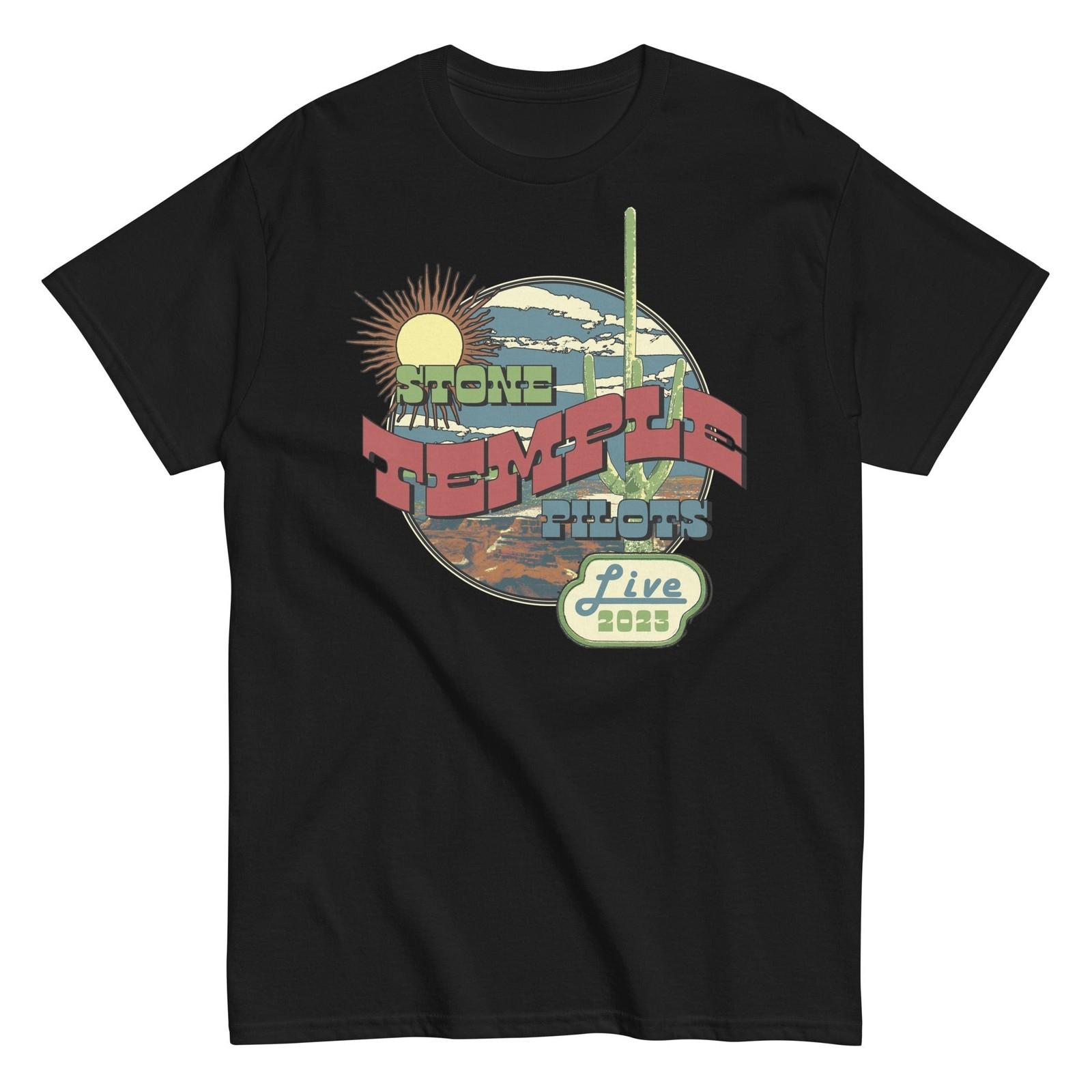 MerchMoment Stone Temple Pilots Live T-Shirt T-Shirt Black New S