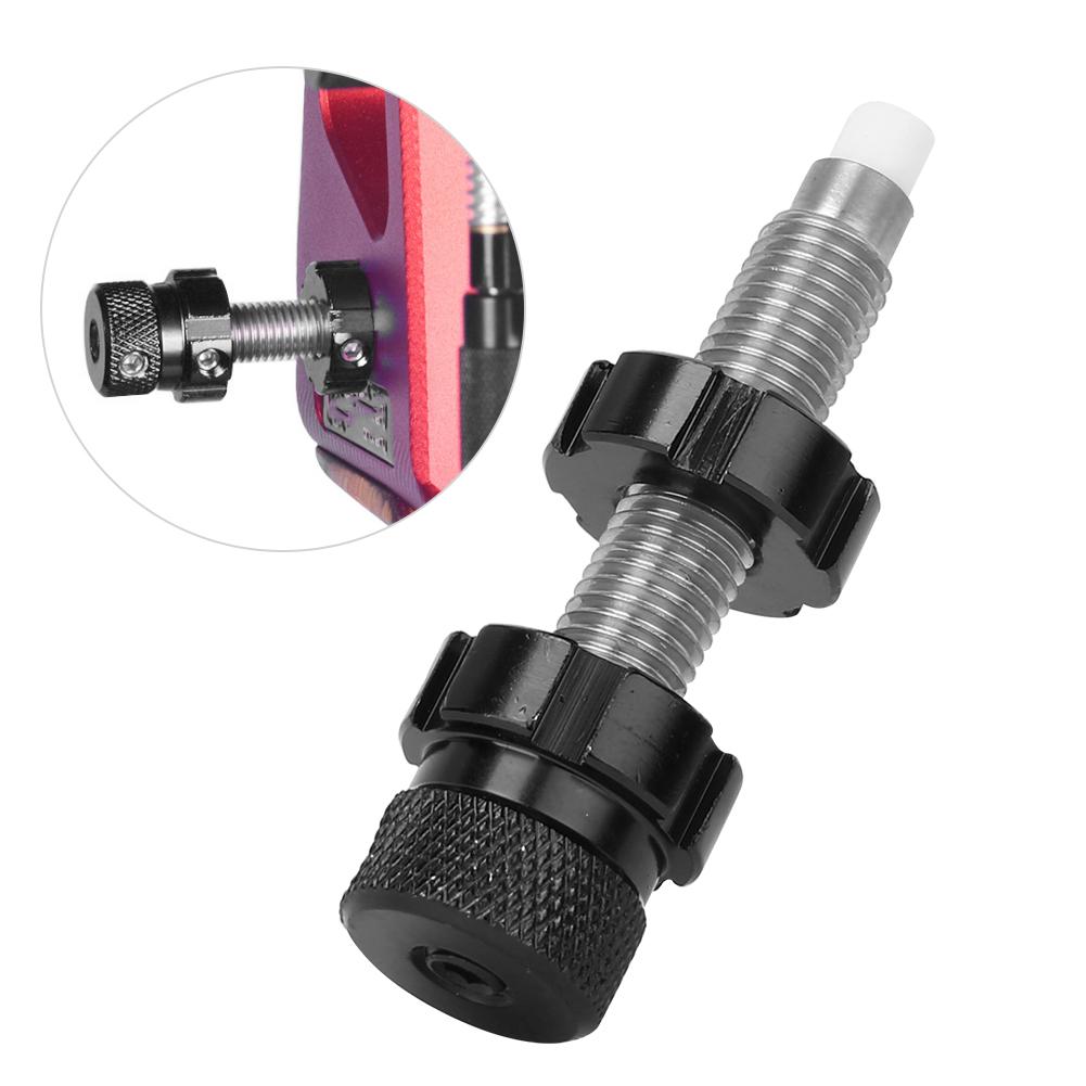 Stop Aluminium Cięciwa Łuku Boczne Podkładki Śruba Plunger Podpórka Strzały Przycisk Naciskowy Podkładka Akcesorium(czarny )