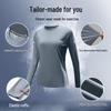Damen Schnelltrocknendes Langarm-Laufshirt, Herbst/Winter Outdoor Lockeres Oberteil für Fitness und Bergsteigen