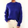 Women's Cable Knit High Neck Long Sleeve Sweater
