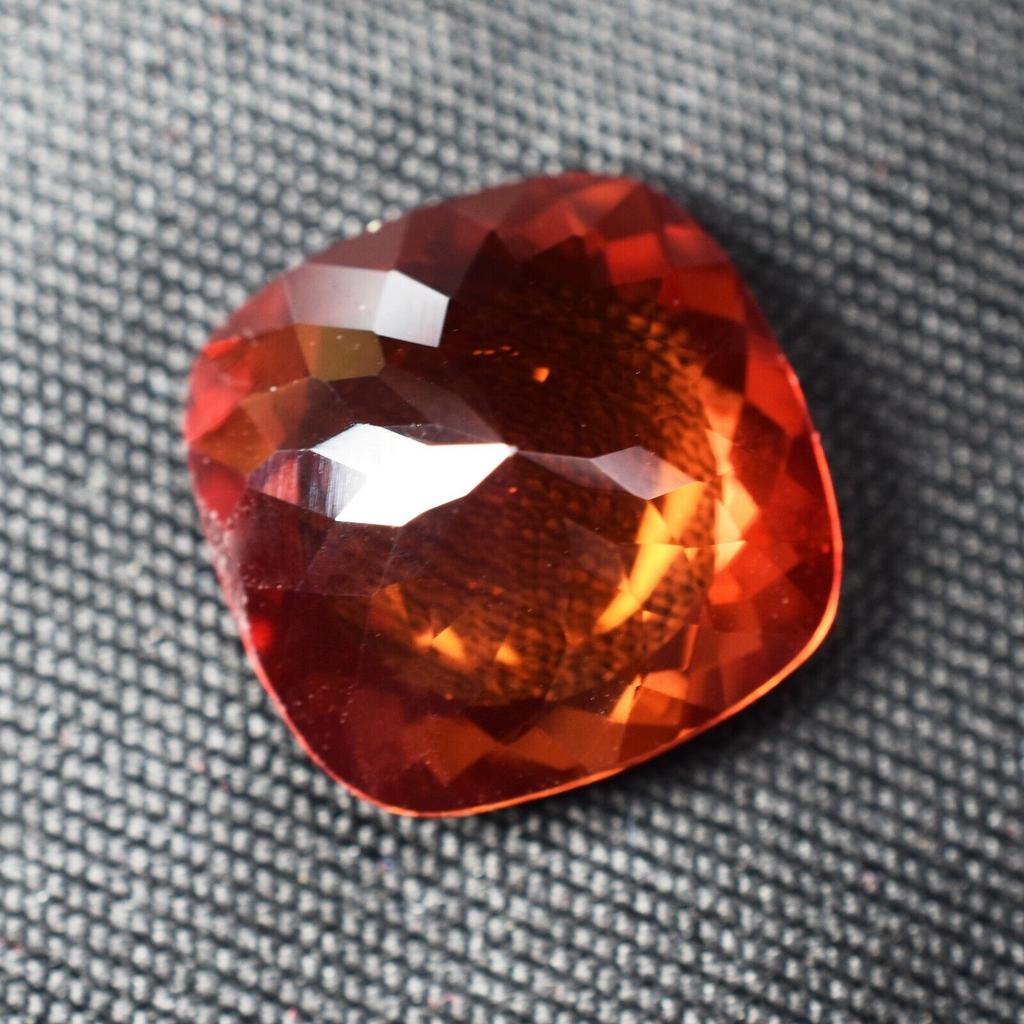 Natural Orange Sapphire Loose Gemstone 8.25 Ct Stone Square Cushion Shape September Birthstone Gift