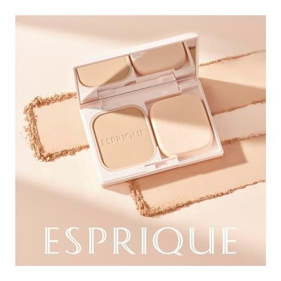 ESPRIQUE Foundation Nude Cover Long Stay Pact with Sponge Refill 9g Firm Cover Pores Uneven Color Skin Feel OC-405 Ocher SPF22/PA++