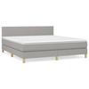 Maison Exclusive - Sommier à lattes de lit avec matelas Gris clair 160x200cm Tissu