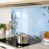 Kitchen Multifunctional Decorative Tempered Glass Board Cherry Blossoms 80X52 Cm