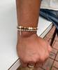 Holidayvisitor Tablet Stone Bracelet Set - Brown