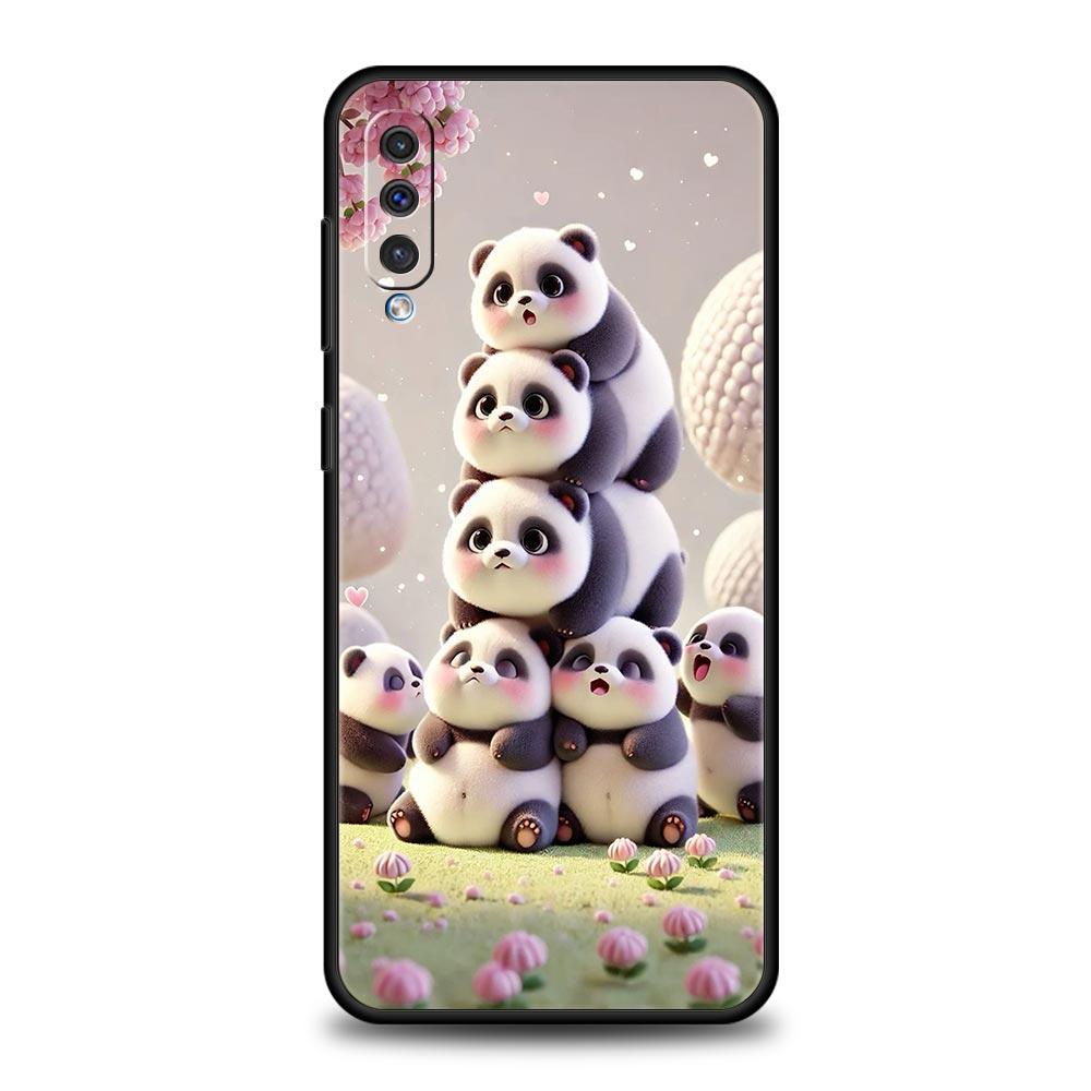 Baby Panda Phone Case for Samsung Galaxy A56 A36 A26 A16 A34 A24 A42 A22 A20 A12 A40 A30 A10 5G Soft TPU Cover Shell Fundas Bags