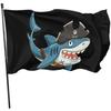 Pirate Shark Flag 3x5FT 4x6FT Durable Outdoor Banner Grommets for Yard Garden Decor