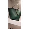 Top Grain Leather Bucket Bag Small Size Vintage Handbag Gold Hardware Daily Use