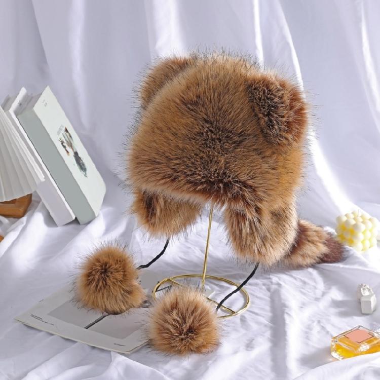 Chapéu de Pelúcia à Prova de Vento Chapéu Mongol para Fotografia de Pais e Filhos Uso Diário