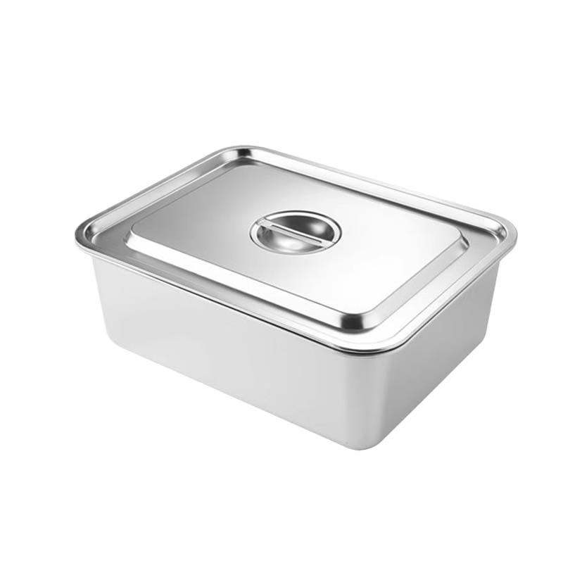 SuLe 304 Stainless Steel Covered Rectangular Food Storage Pans