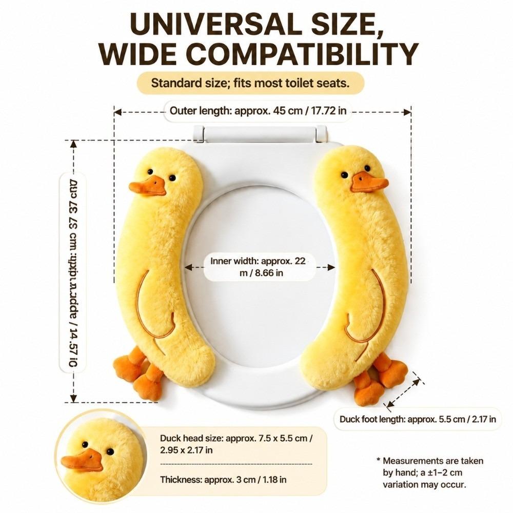 Skin Friendly Bathroom Seat Pad Thickened Toilet Cushion Practical Cute Duck Toilet Mat Winter