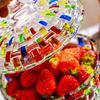 Glass Halloween Candy Storage Box Colorful Snack Jar Desktop Decoration Fruit Bowl  Chocolate