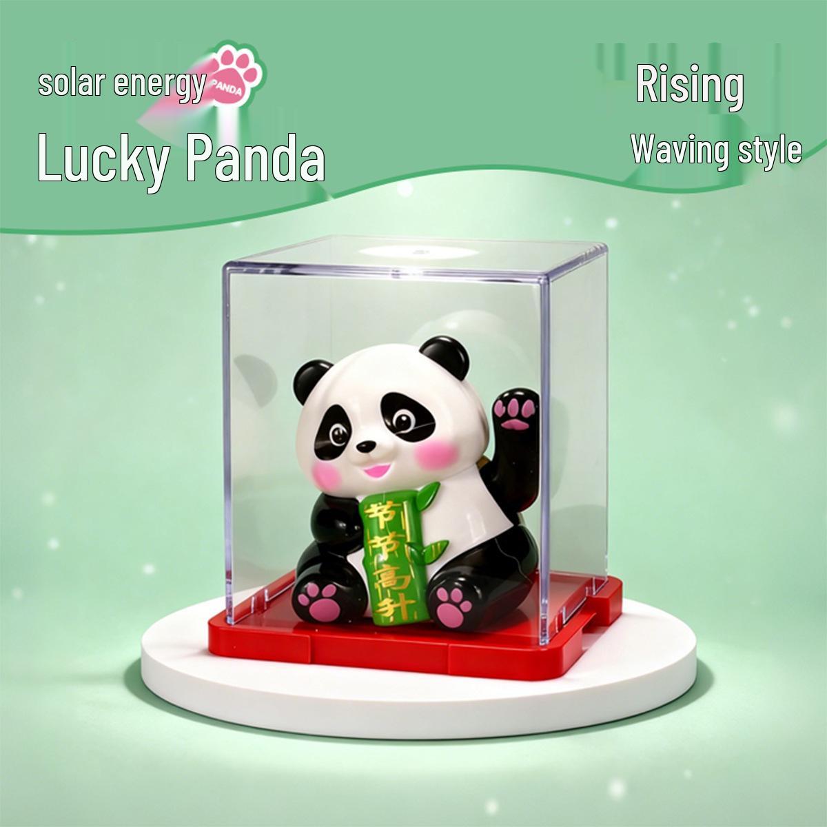 

Fortune-Bringing Solar Panda Figurine: Nodding Home & Car Decoration