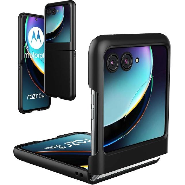 Foluu (Upgraded Slim Fit Case for Motorola Razr Plus 2023, Ultra Thin Matte PC with Non-Slip Grip Full Protection Protective Cover for Motorola Razr+