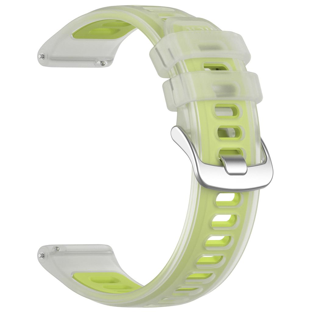 20mm 22mm durchsichtiges Gelee-Silikon-Uhrenarmband für Garmin Forerunner 570 Atmungsaktives Zwei-Farben-Ersatzarmband