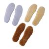 2 pares de plantilla de zapato inserto otoño invierno cálido grueso mezcla de lana peluda amortiguación suave hombres mujeres bota de nieve suela interior almohadilla de pie