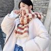 Women's Student Retro Temperament Plaid Scarf Winter Korean Style Versatile Warm Thickened Cute Neck Warmer