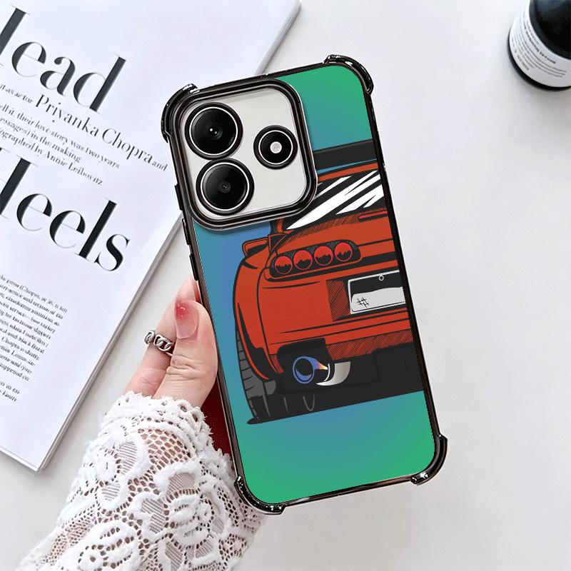 JDM Sports Cars Minimalist Design Plating Phone Case For Xiaomi Redmi Note 14 15 Pro Plus 13 12 11 11S 11T 10 9S 9 5G Anti-Fall