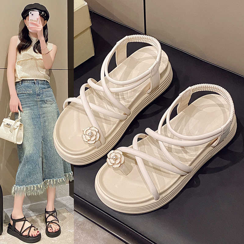 Fashion Round Toe Does Not Slip Black And White Heels Summer Boot For Women Shoes Blue Platform Sneakers Sport Lofer Comfortable