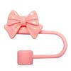 Cute Bow Straw Covers Cover for 10mm Straws, Silicone Dustproof Reusable Accessories Cap, Topper Coffee Cups And Tumblers Toppers