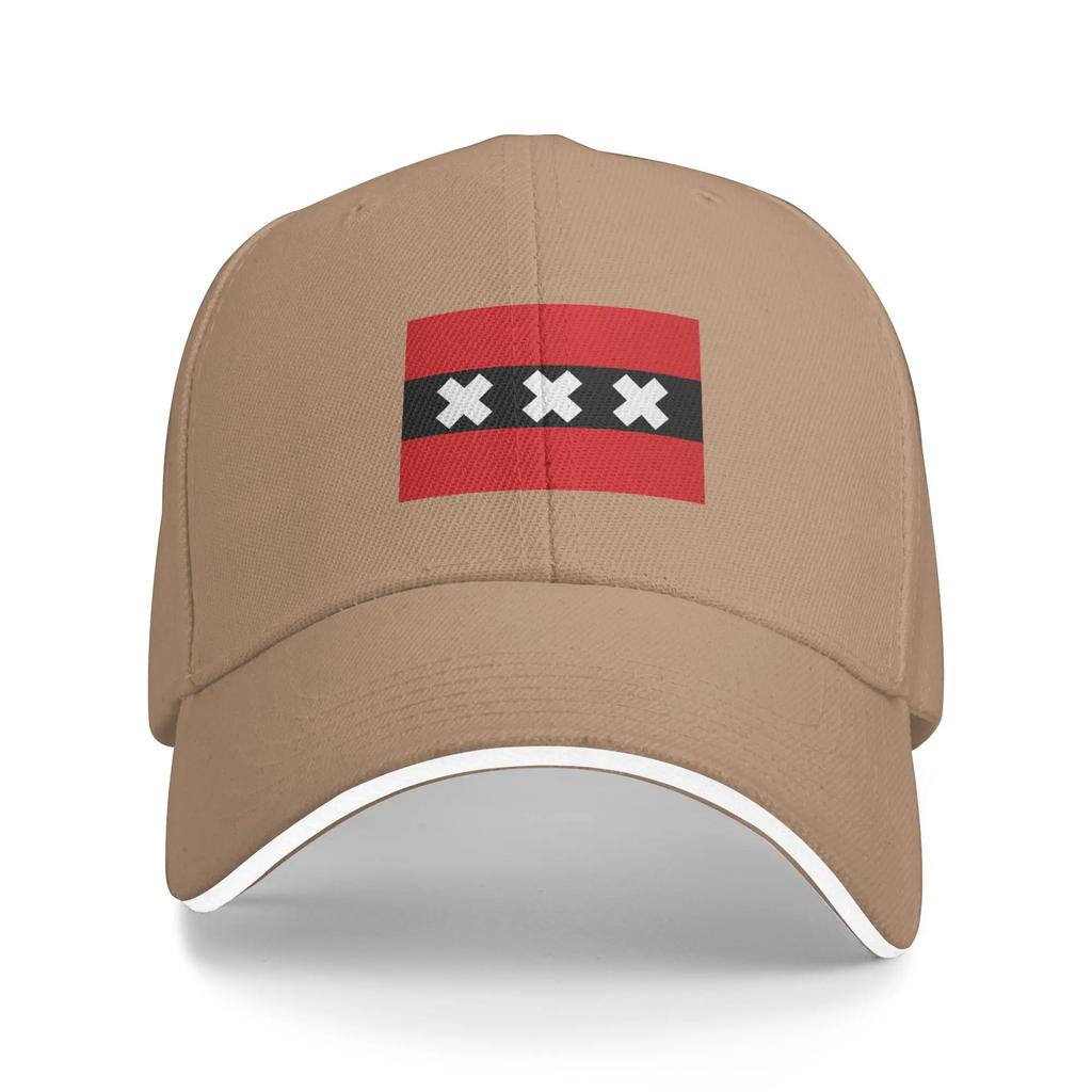 Flag of Amsterdam Baseball Cap Outdoor Sport Adjustable Hip Hop Hats Unisex Unisex Fitted Retro Custom DIY Baseball Caps