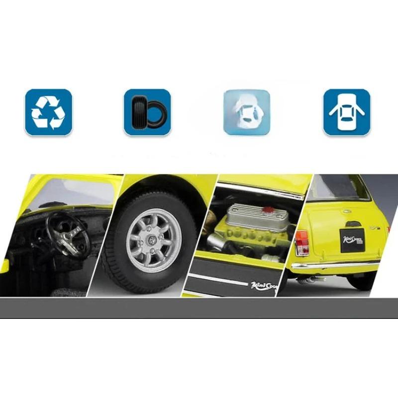 WELLY 1/24 MINI COOPER 1300 Alloy Car Model Diecast Metal Classic Mini Car Vehicle Model Simulation Collection Children Toy Gift