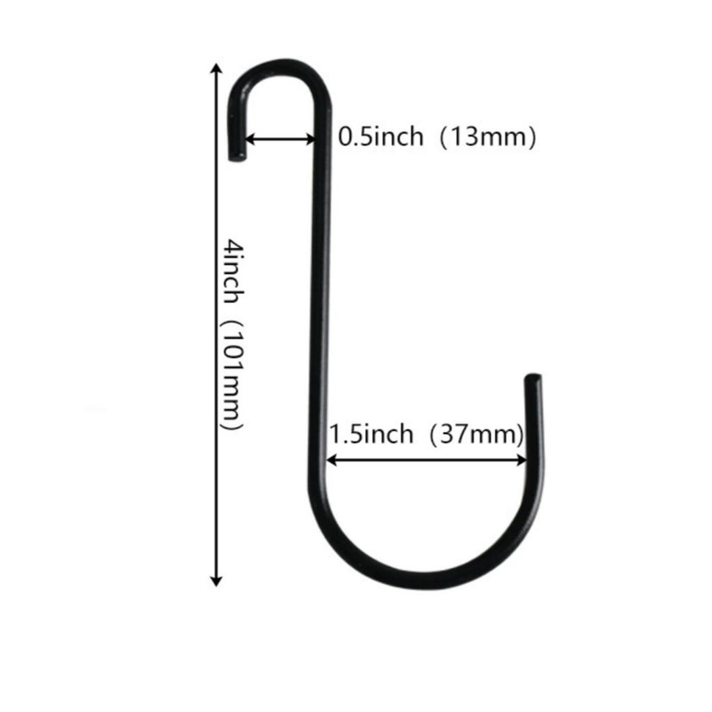 20/10/4Pcs Fence Hooks, Patio Brown Powder Coated Steel Fence Hangers for Hanging Plants, Planters, Bird Feeders, Lights