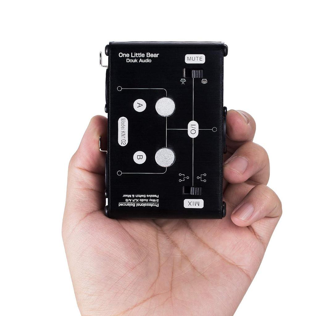 Nobsound Mini 2-Way HiFi Stereo Audio XLR A/B Passive Switcher Box & Mixer Sound Splitter (1-IN-2-OUT)