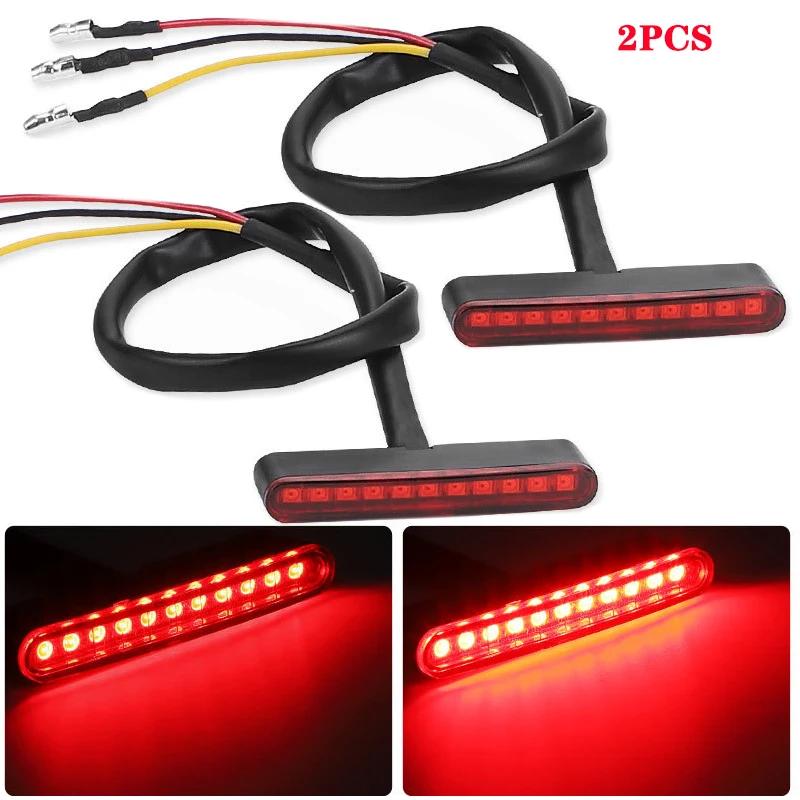 Motorcycle Mini Tail Light 5/11LED Motorbike Rear Brake Lamp Stop Warning Lamp For Scooter ATV Cafe Racer Bobber Kawasaki