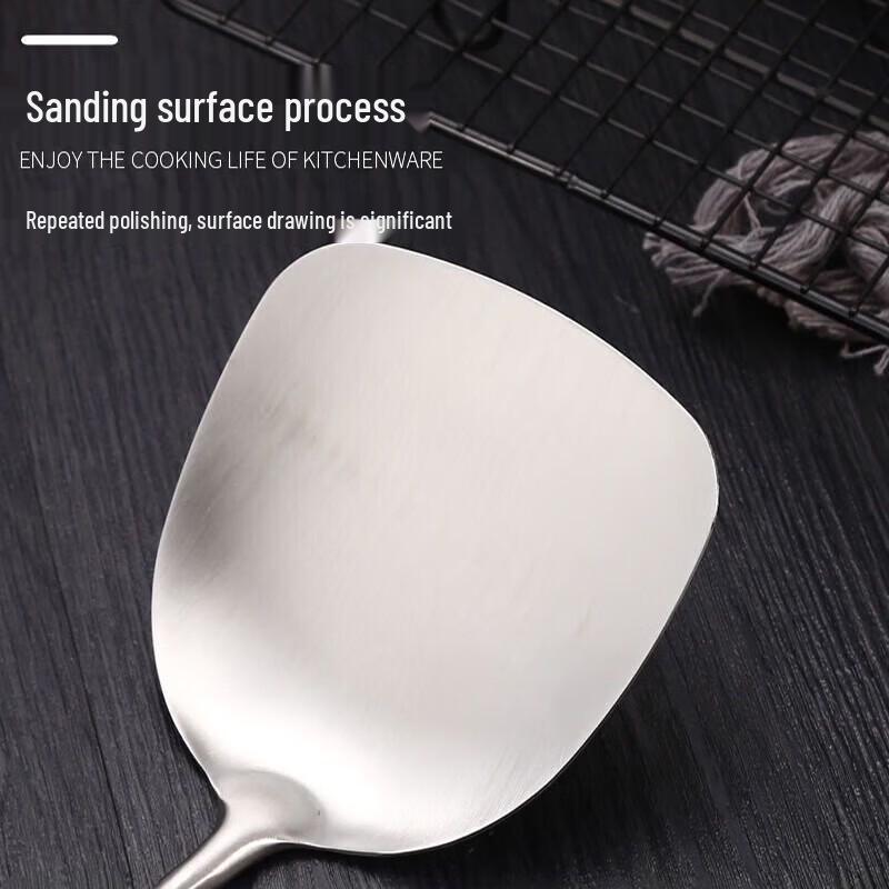 FATTBAO Stainless Steel Spatula with Anti-scald Rosewood Handle