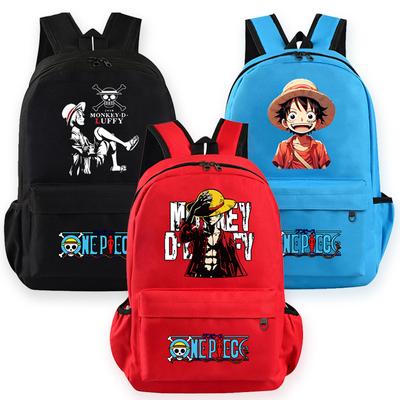 Anime One Piece Bag Velkokapacitní Sweet Soft Batoh pro chlapce Dívka Děti Teenager Back To School Taška Volný čas Cestovní taška Vysokoškolská plátěná taška