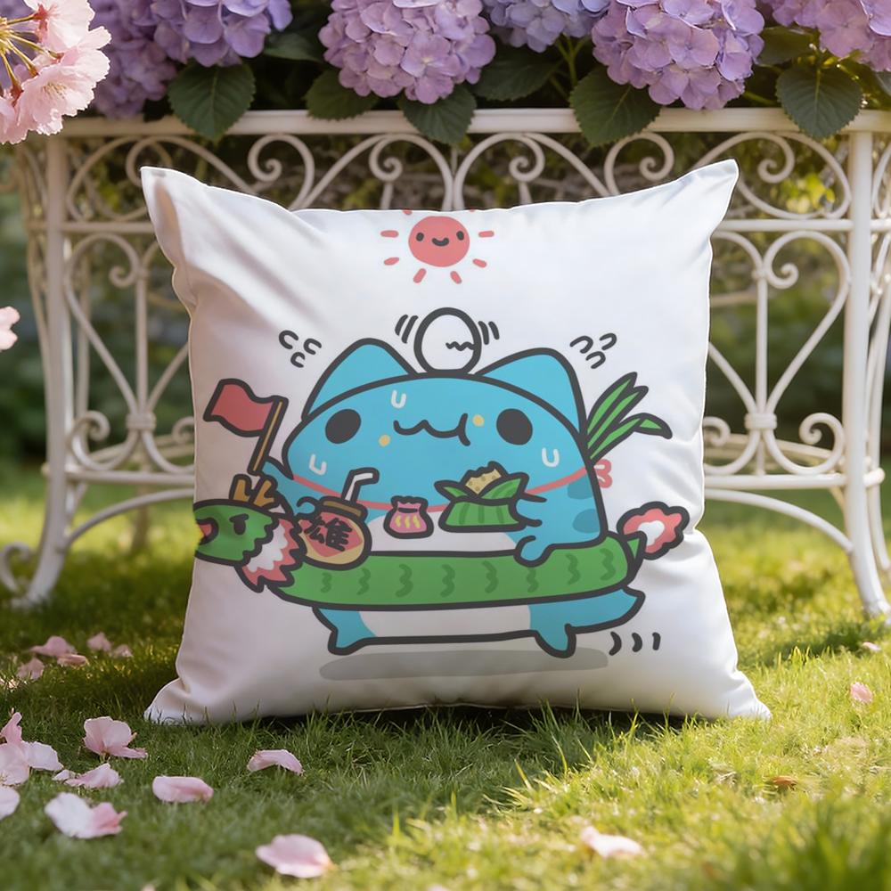 B-Bugcat C-Capoo Cushion Cover Home & Car Dual-Scene Pillow Cover: Reversible for Premium Comfort