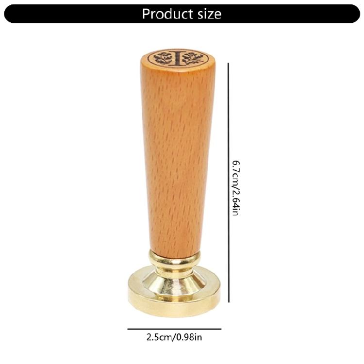Brass Wax Seal Stamp Ergonomic Wood Handle for Personalizing Stationery and Card Making 1PC