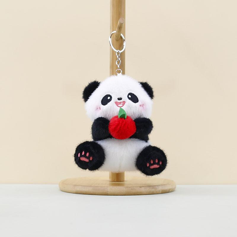 Delightful Cartoon Panda Plush Toy Keychain Super Soft Cuddly Bag Charm
